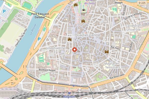 Map showing Le Delirium in Avignon