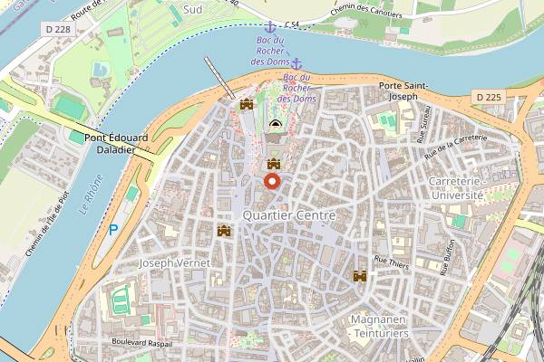 Map showing Le Rouge Gorge in Avignon