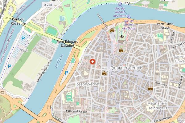 Map showing Pollen in Avignon