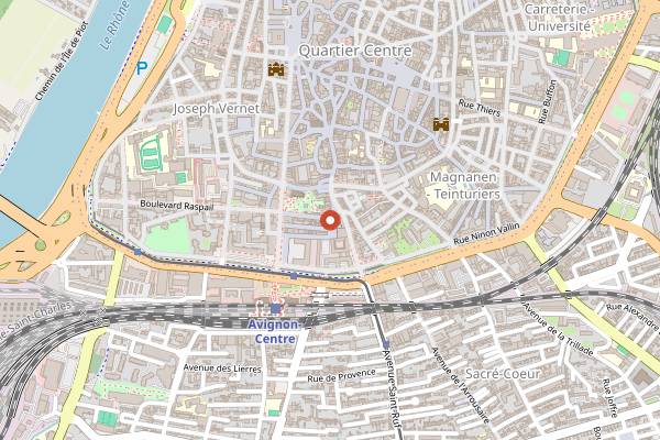 Map showing Crok N'Cook in Avignon