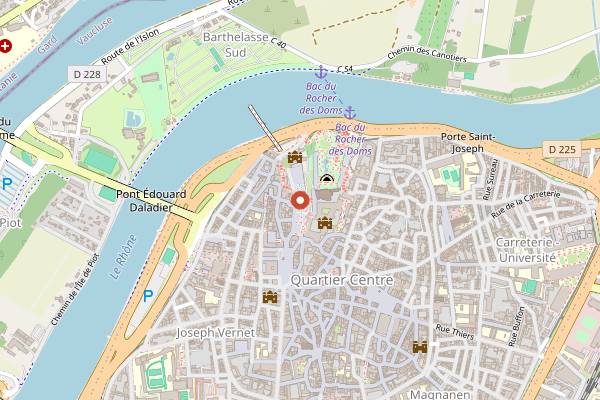Map showing Le Carré du Palais in Avignon