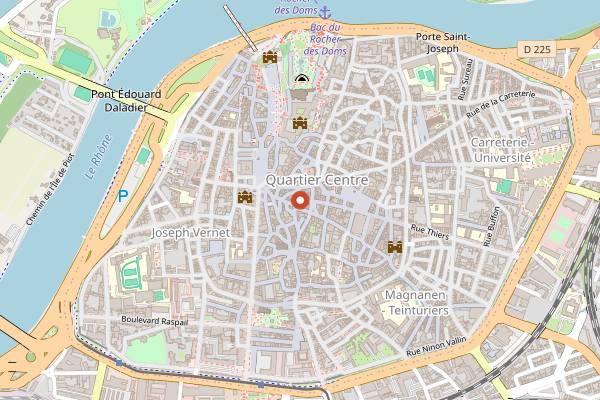 Map showing Tapis Rouge in Avignon