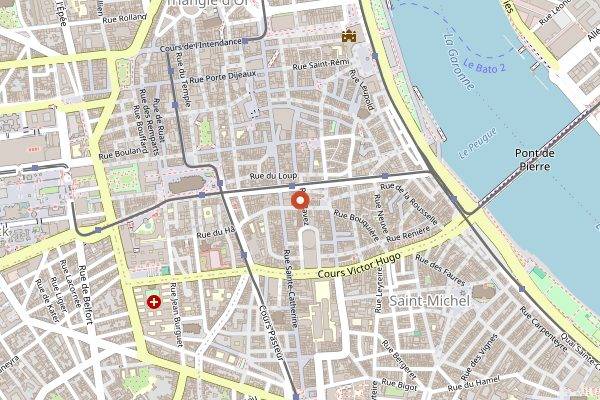 Map showing Boulangerie Louis Lamour in Bordeaux