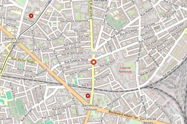 Map showing Patisserie Valantin in Bordeaux