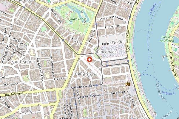 Map showing Bar de l'Hotel de Seze in Bordeaux