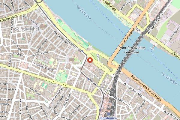 Map showing Point Rouge in Bordeaux