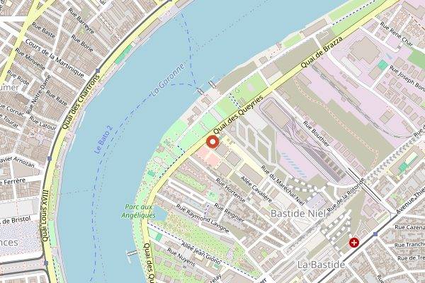 Map showing Brasserie de la Lune in Bordeaux