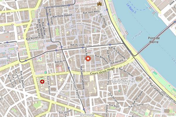 Map showing Cafe Ravez in Bordeaux