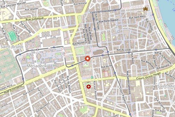 Map showing Sauvages Cafe in Bordeaux