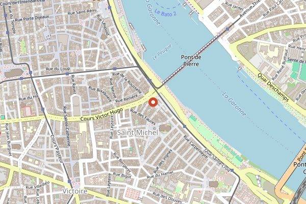 Map showing Le Petit Gascon in Bordeaux