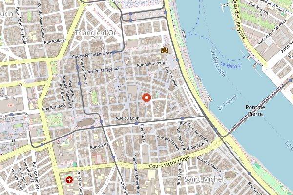 Map showing Cafe Utopia in Bordeaux