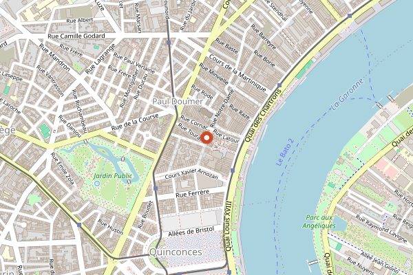 Map showing La Pelle Cafe in Bordeaux