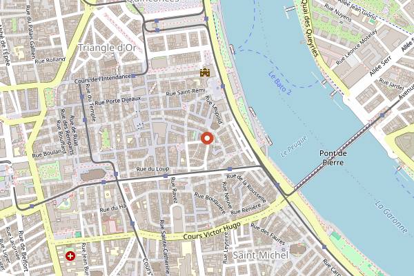 Map showing Berthus in Bordeaux