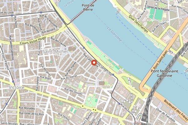 Map showing Cafe Tupina in Bordeaux