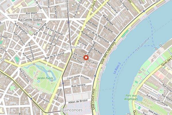 Map showing Chez Dupont in Bordeaux