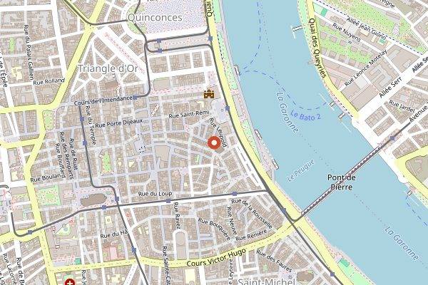 Map showing Le Bouchon Saint-Pierre in Bordeaux