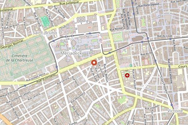 Map showing Cafe Gusco in Bordeaux