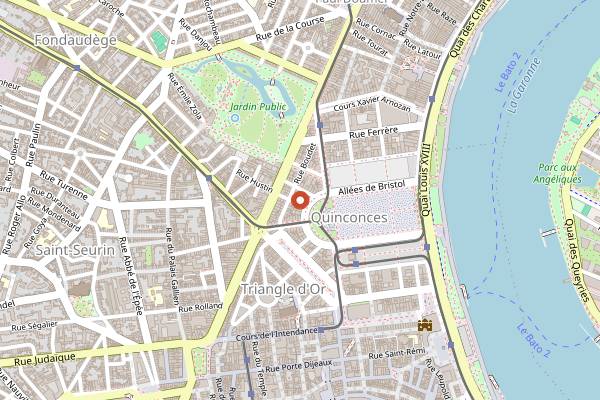 Map showing Bordovino Wine Workshop in Bordeaux