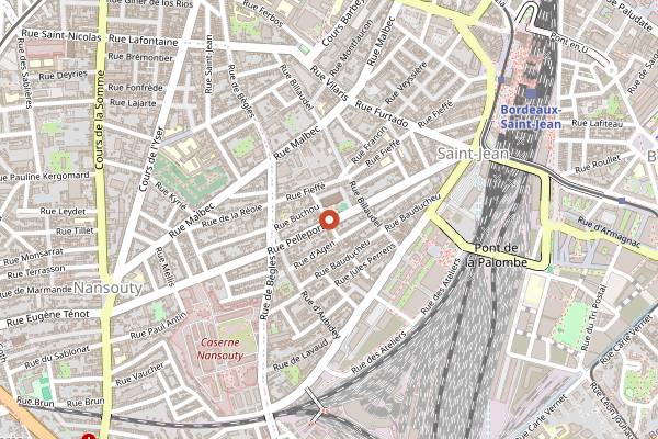 Map showing Cuis'In Les Ateliers by Chef Jésus in Bordeaux