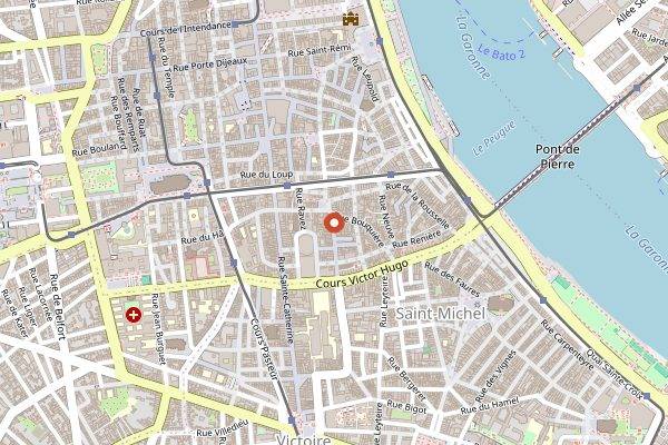 Map showing Casa Gaia in Bordeaux