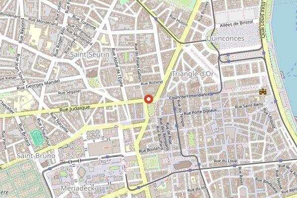 Map showing La Toque Cuivree Sans Gluten in Bordeaux