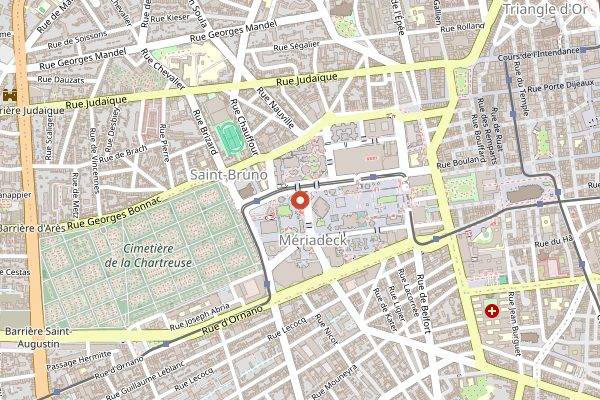 Map showing Bordeaux Fete le Vin in Bordeaux