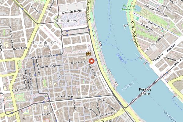Map showing Bordeaux Tasting Grand Cru Classes in Bordeaux