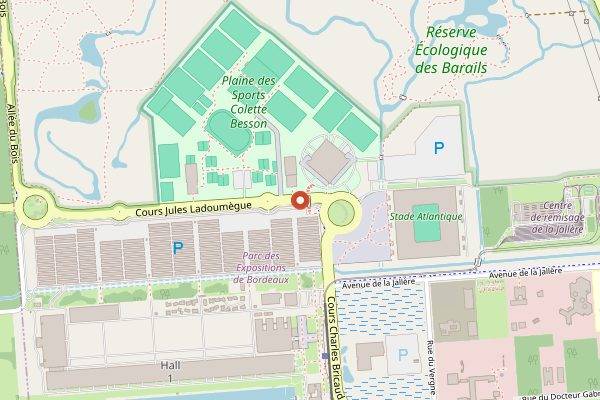 Map showing Foire Internationale de Bordeaux in Bordeaux