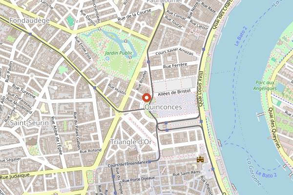 Map showing Marché de Noël de Bordeaux in Bordeaux