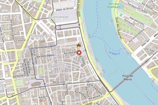 Map showing L'Observatoire du Gabriel in Bordeaux