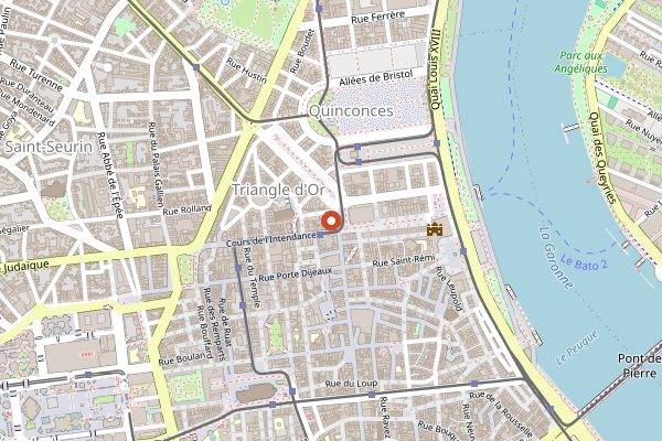 Map showing Le Pressoir d'Argent Gordon Ramsay in Bordeaux