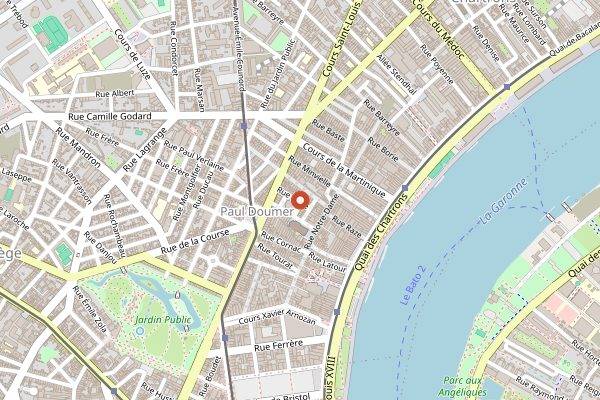 Map showing Maison Nouvelle in Bordeaux