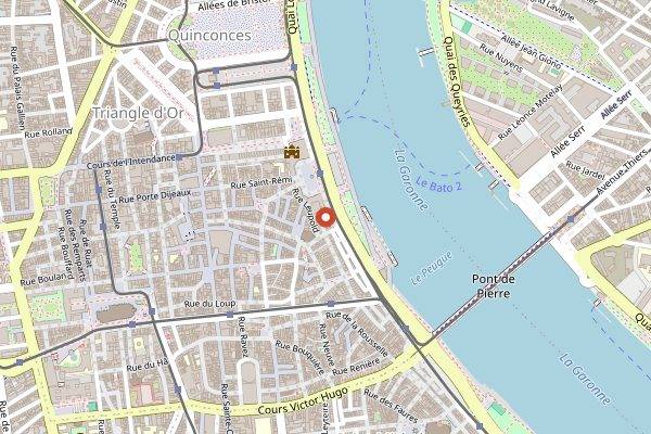 Map showing Le Grand Bar Castan in Bordeaux