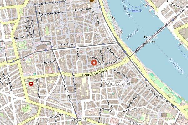 Map showing Auberge Espagnole in Bordeaux