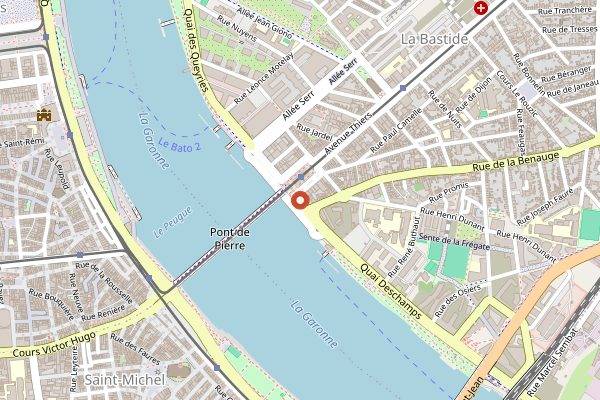 Map showing Cafe du Port in Bordeaux
