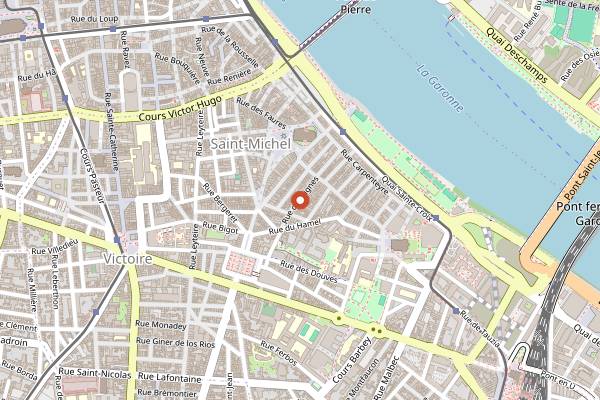 Map showing Pulp Club Quartier Libre in Bordeaux