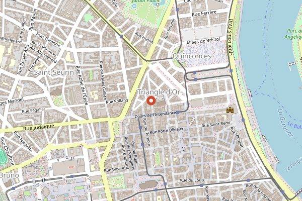 Map showing Marche des Grands-Hommes in Bordeaux