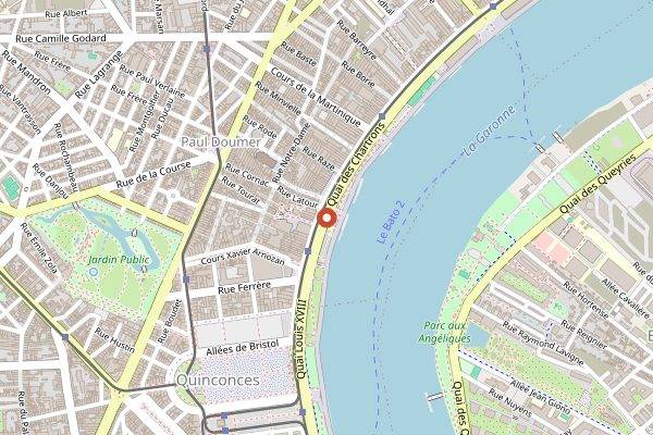 Map showing Marche des Quais in Bordeaux