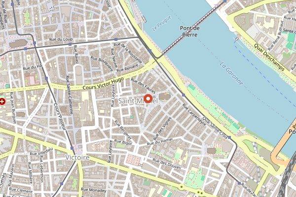 Map showing Marche Saint-Michel in Bordeaux
