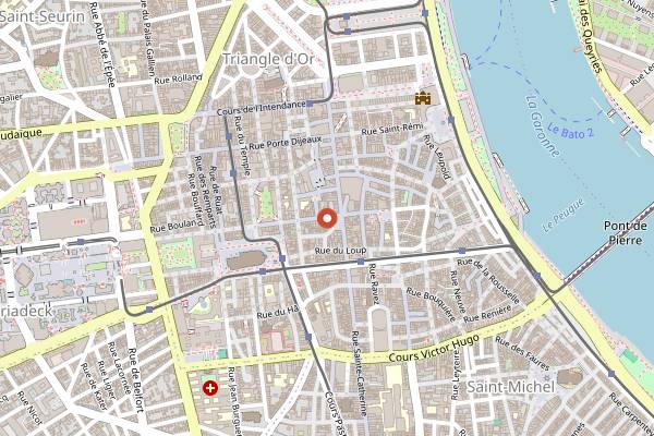 Map showing BHV in Bordeaux