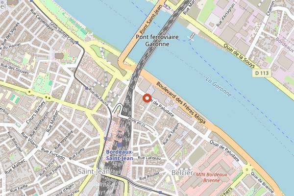 Map showing Fiesta Latina in Bordeaux