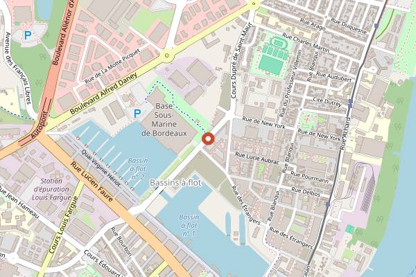 Map showing I.Boat in Bordeaux