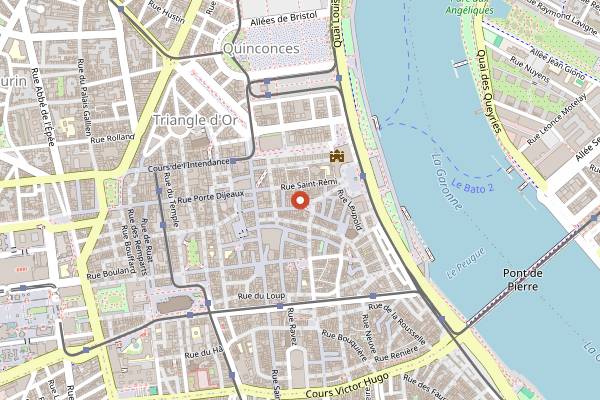 Map showing Le Bar du Coin in Bordeaux