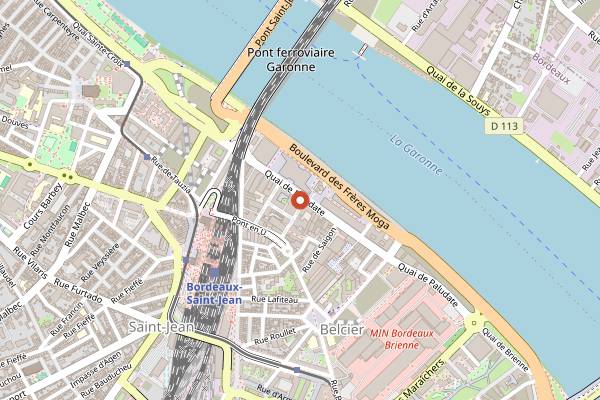 Map showing Le Comptoir du Jazz in Bordeaux