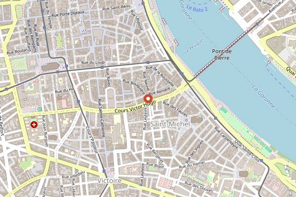 Map showing Le Trou Duck in Bordeaux