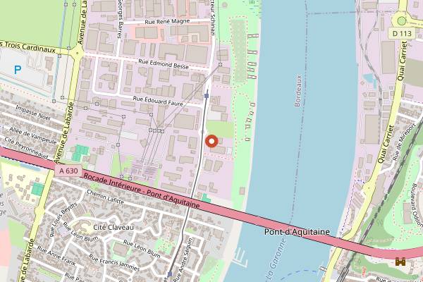 Map showing L'Entrepôt in Bordeaux