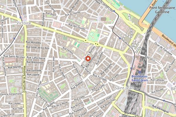 Map showing Rock School Barbey in Bordeaux