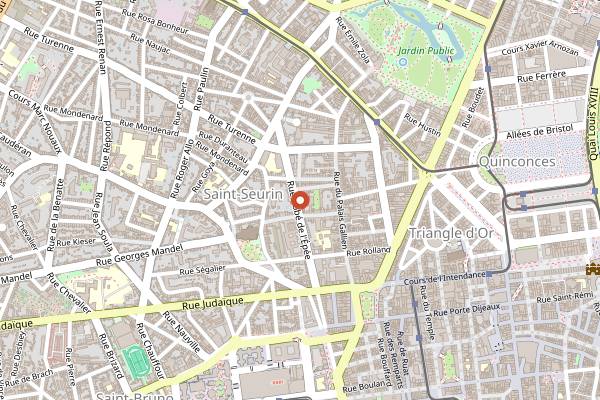 Map showing Yndo Rooftop in Bordeaux