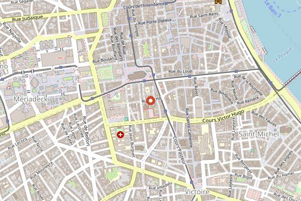 Map showing Restaurant Ishikawa in Bordeaux