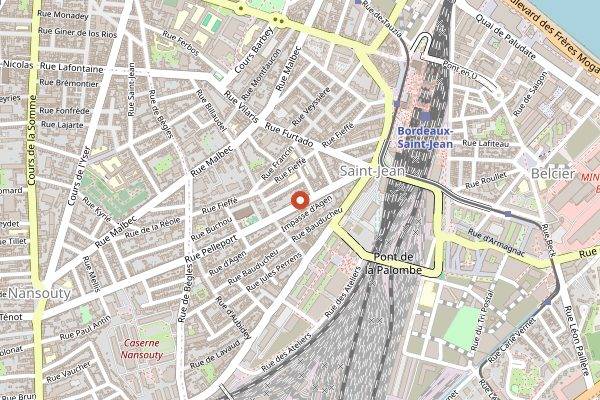 Map showing La Zoologie in Bordeaux